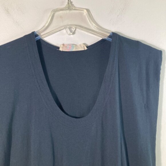 Womens Free People Beach Carta Tee Shirt Maxi Dress XS Pleat Detail Black XS Cot - Picture 3 of 10